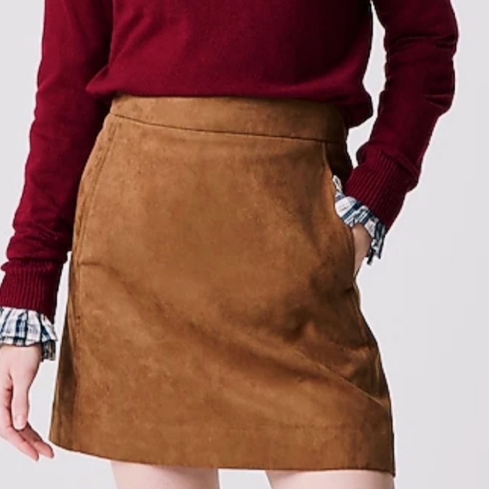 J. Crew Brown Suede Skirt